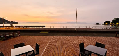 湯の児 海と夕やけ